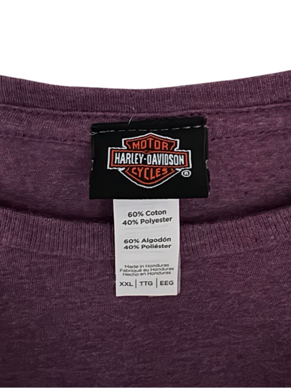 Harley-Davidson Nashville Boswell’s Purple Flame Biker Graphic Tee XXL - Picture 4 of 8